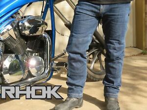 RHOK Gen1 Motorcycle Jeans lined with DuPont ™ Kevlar ® + knee & hip CE Armours