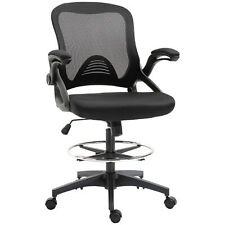 Adjustable Drafting Office Chair Tall Office Stand Up Chair with Flip-up Armrest