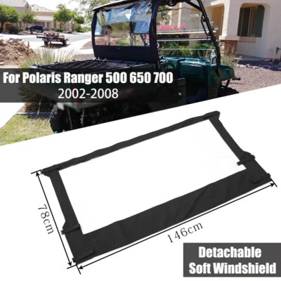 For Polaris Ranger 500/650/700 2002-2008 UTV Rear Back Window Shield Windshield Foto 1 de 4
