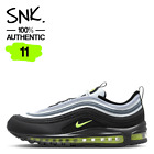 Nike Air Max 97 Mens Sneakers Dx4235-001 Pure Platinum Volt Black Us Size 11