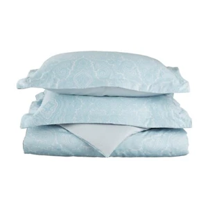 600 Thread Count Cotton Blend Italian Paisley Duvet Cover Set - Picture 1 of 9
