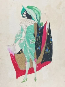 Pochoir Umberto Brunelleschi ? Pick Mangiagalli Carillon Magico mode Italie - Picture 1 of 4