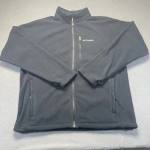 Columbia Jacket Adult Extra Large Black Full Zip Fleece Enterchange Hiking Mens - Picture 1 of 9