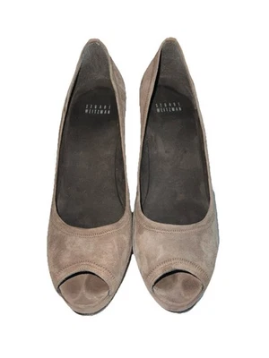 Stuart Weitzman Mujer Tacones Taupe Gamuza Zapatos Talla 9 Foto 1 de 4