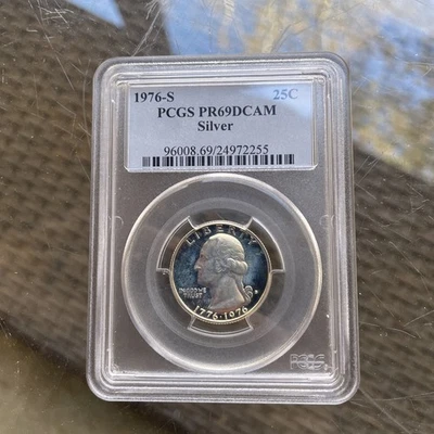 1976-S 25C PCGS PR69DCAM Silver - Image 1 of 4