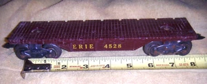 MARX #4528 Erie Flat Car for Tractors, 8 METAL wheel, Original O SCALE - Picture 1 of 1