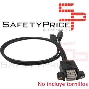 Cable extension alargador Doble USB 2.0 macho a Doble USB hembra montaje panel - Bild 1 von 3