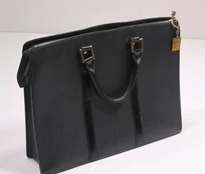 Louis Vuitton Black Taiga Lozan Leather Business Briefase Needs Repair - Picture 1 of 12