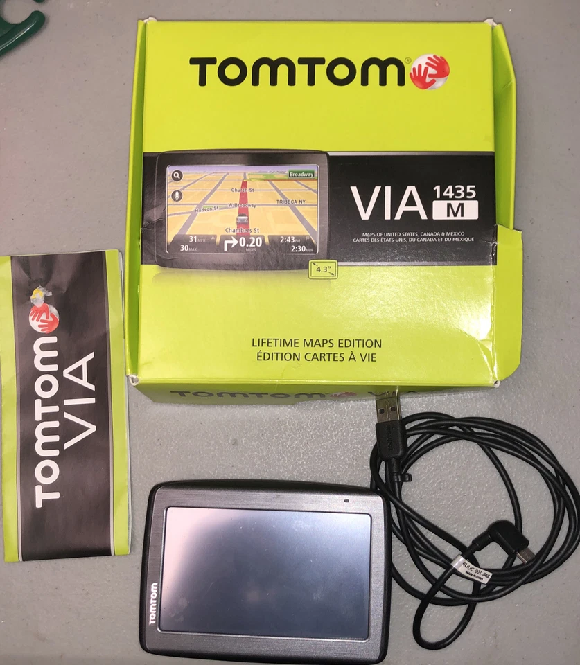 TomTom VIA 1435S 4.3" LCD Car Portable GPS System USA/Canada/Mexico Maps 1435 - Image 1 of 1