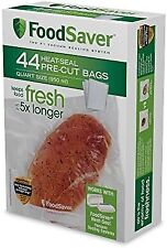 FoodSaver FSFSBF0226-FFP 1-Quart Precut Heat-Seal Bags, 44 Count, Frustration-Fr