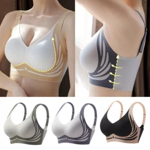 4PCS Set Super Gather Bra Wireless Push-Up Bra Lifting Anti-Sagging Bra - Picture 1 of 25