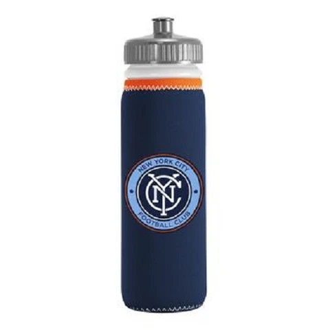 THREE (3) NEW YORK CITY FC 22oz SQUEEZABLE PLASTIC WATER BOTTLE (CLOSEOUT) Cover