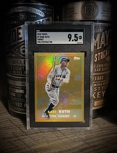 Babe Ruth SGC 9.5 POP 2 None Higher 2010 Topps Gold Chrome Refractor 1957 Target - Picture 1 of 3
