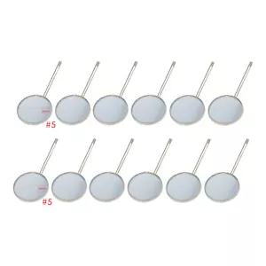 12 Pcs Dental Mouth Mirror Reflector heads # 5 Plain - Stainless Steel - Imagen 1 de 4
