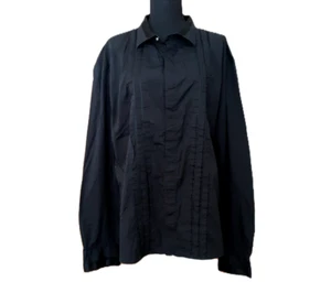 Armani Exchange Men's Satin Trim Button Up Long Sleeve Shirt Size 2XL - Picture 1 of 8