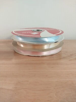 Splendorette 3/4" & Sasheen 7/8" Ribbon X 3  250 yds nearly full  - Image 1 of 4