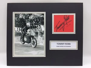 RARE Tommy Robb Isle Of Man TT Signed Photo Display + COA AUTOGRAPH IOM TT - Picture 1 of 3