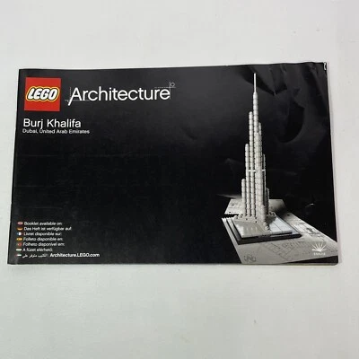 Lego Architecture Burj Khalifa 21031 Instruction Manual ONLY No Bricks Or Parts - Image 1 of 4
