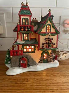 DEPT 56 CHRISTMAS SNOW VILLAGE BUILDING NORTH POLE GLASS ORNAMENT WORKS - Picture 1 of 12