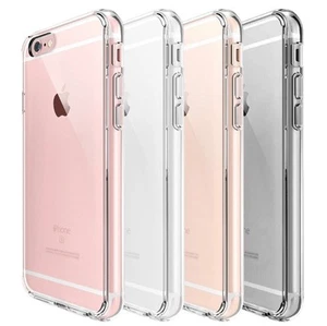 Funda Gel Delgada Silicona Transparente Transparente y Protector de Pantalla para iPhone 6S 6 - Imagen 1 de 3
