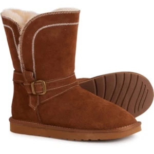 LAMO Vanessa Shearling Lined Women's Suede Boots Chestnut US Size 5 - Picture 1 of 5