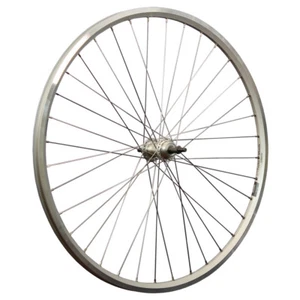 Laufrad 28 Zoll Hinterrad Hohlkammer geöst Fahrrad Schraubkranz 5-9 fach silber - Bild 1 von 9