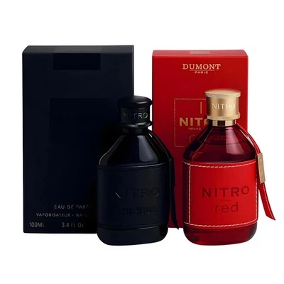 Dumont Paris Nitro INTENSO Y ROJO 2 PIEZAS Combo 3,4 oz / 100 ml EDP Spray para Hombres Foto 1 de 4