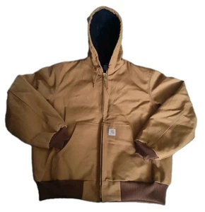 Vtg NOS Carhartt Mens Size L Canvas J140 BRN Lined Jacket NWOT Dearborn USA Made - Picture 1 of 21