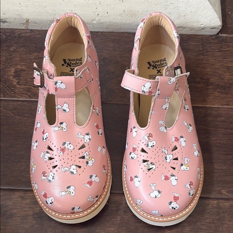 Nuevo Young Soles X Peanuts Rosie Snoopy Estampado Mary Jane Talla 4 Foto 1 de 4