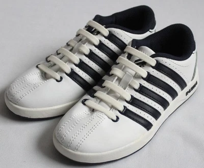 Tenis K-Swiss Little Kid Talla 13 Clásicos VN Cuero Blanco/Azul Marino Goma Sin Corbata Foto 1 de 4