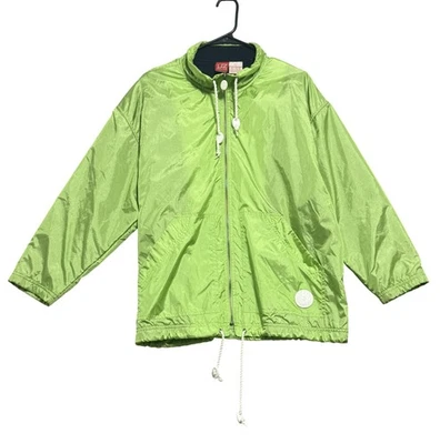 Chaqueta cortavientos vintage Liz & Co para mujer pequeña verde nailon cremallera náutica años 90 Foto 1 de 4