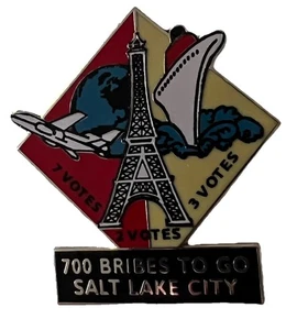 2002 SALT LAKE CITY OLYMPIC 700 BRIBES TO GO SHIP LIMITED EDITION PIN/PINS #/500 - Picture 1 of 2