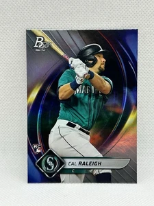 2022 Bowman Platinum, Cal Raleigh Rookie, #83, Seattle Mariners, Near Mint/Mint - Picture 1 of 2