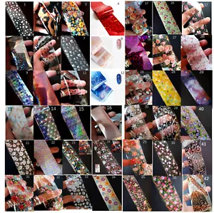 Nail Transfer Foil, Nail Foils, Galaxy Hearts Flowers Leopard *Buy 3 Get 2 Free* - Picture 1 of 59