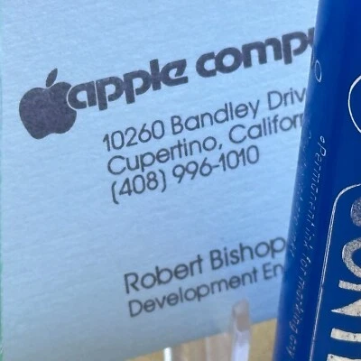 UNIQUE Business Card_ Bob Bishop co-founded Apple R&D department with Wozniak - Image 1 of 3