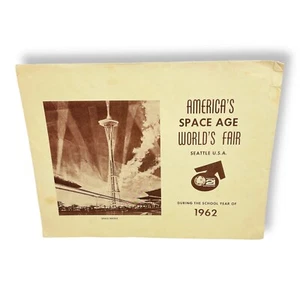 America’s Space Age World’s Fair Seattle WA 1962 Space Needle Photo Folder MCM - Picture 1 of 6