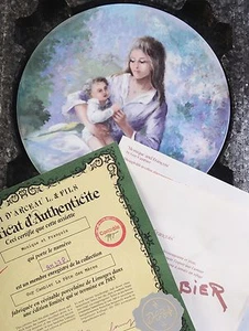 Guy Cambier La Fete Des Meres Monique et Francois D'arceau Limoges con certificado de autenticidad sin usar en caja - Imagen 1 de 3