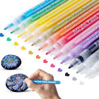 12 Colors Acrylic Paint Markers Set Water-Based Art Marker Pen 0.7-2mm Fine S1P2