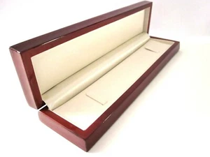 Luxury Wood CHERRY BROWN BRACELET /WATCH Jewellery Gift Box- FAST DISPATCH -JC07 - Picture 1 of 7