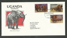 1983  UGANDA - SG:406/8 ELEPHANT - WWF - FIRST DAY COVER