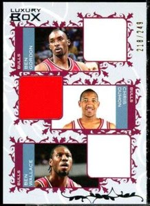 Ben Gordon/Duhon/Wallace 2006-07 Topps Luxury Box Courtside Relics Triple #GDW 