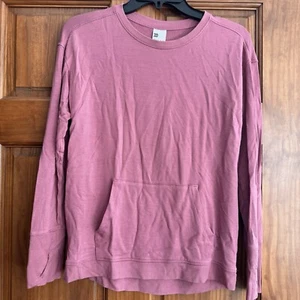 All In Motion Top Girls 10-12 Mauve Pink Long Sleeve Pleated Back Activewear - Picture 1 of 3