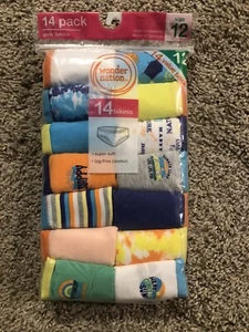 Wonder Nation Girls Bikini Underwear 14-Pack Summer Themed Size 12 - Picture 1 of 6
