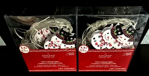 New 2 X Pks Ashland Mini LED 4.4 Ft Craft Lights-10 Ct-2 Sided Snowman Christmas - Picture 1 of 12