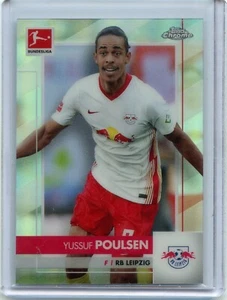 2020-21 Topps Chrome Bundesliga Refractors #57 Yussuf Poulsen - Picture 1 of 2