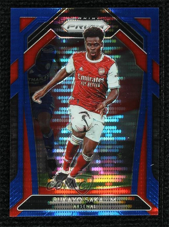 2020-21 Panini Prizm Premier League Breakaway Blue 134/195 Bukayo Saka #40