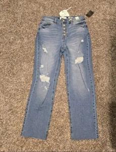 RE generation High-rise Slim Straight Solar Jeans by Celebrity Pink sz 7/28 - Picture 1 of 4