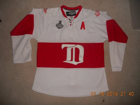 Detroit Red Wings NHL Hockey Jersey #13 Pavel Datsyuk Reebok '09 Finals Fight 52 Cover