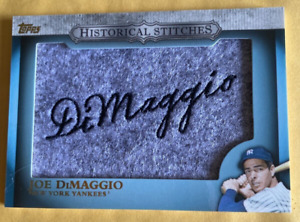 Joe Dimaggio 2012 Topps Historical Stitches Relic PATCH Card GIFT