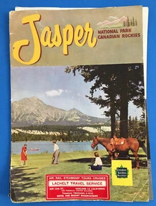 Folleto Canadian Nat Railways Jaspe National Park Canadian Rockies Vintage 1953 - Imagen 1 de 5